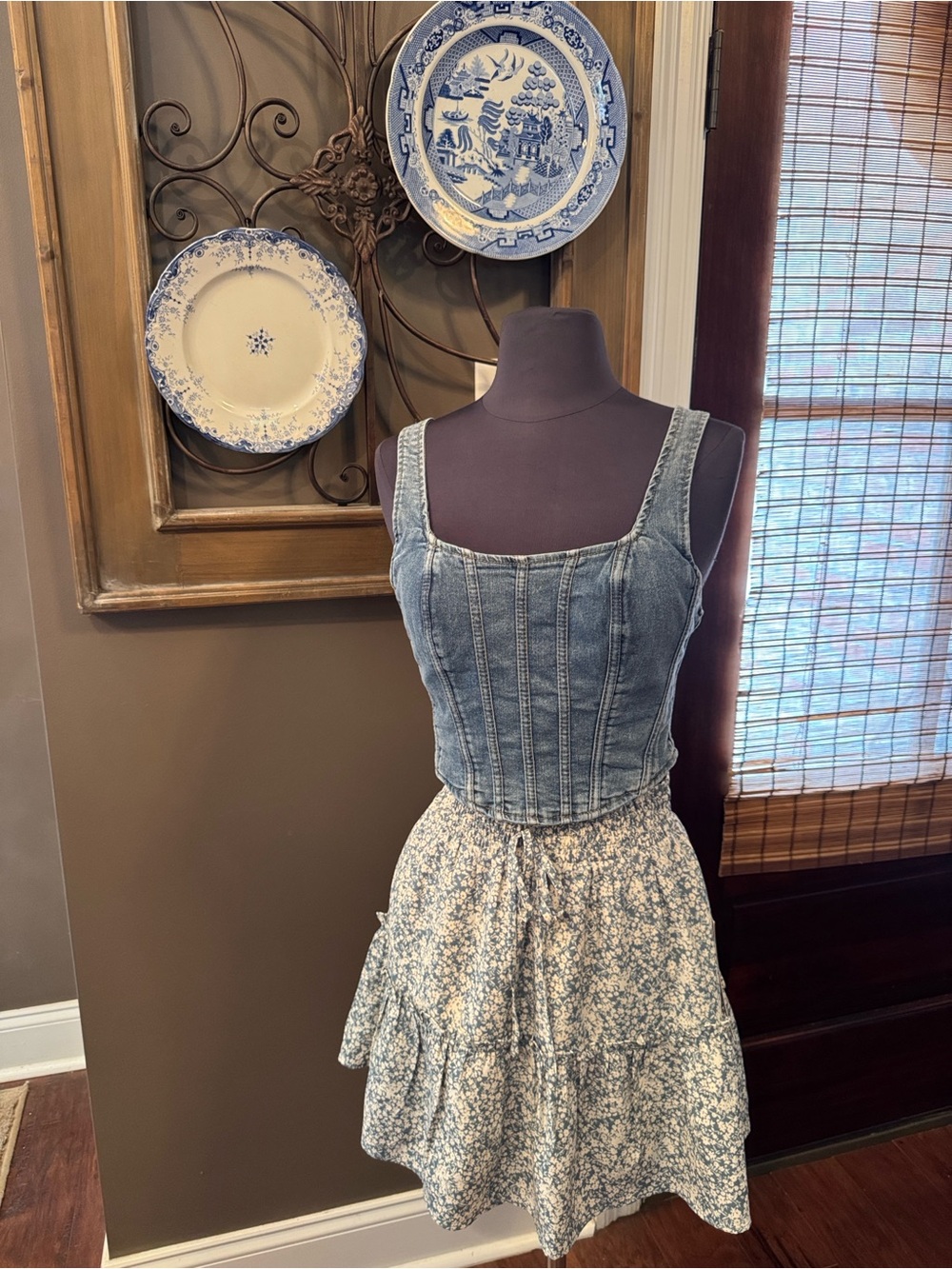 NWT Paper Crane Floral Tiered Mini Skirt